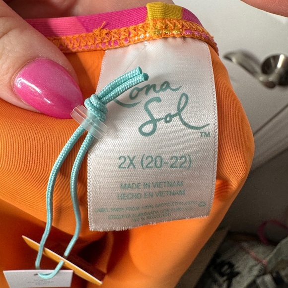 KONA SOL High Waisted Skirted Abstract Print Bikini Bottom Size 2XL (20-24) NEW - Picture 5 of 8